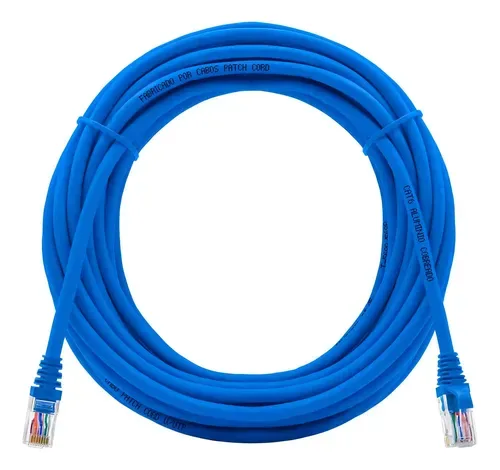 CABO DE REDE PATCH CORD CAT6 X-CELL, 10M, AZUL - GB51233
