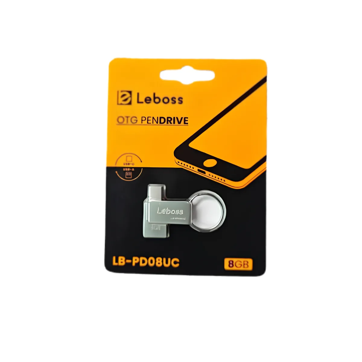 PENDRIVE LEBOSS 8GB USB 2.0 / USB-C PD08UC