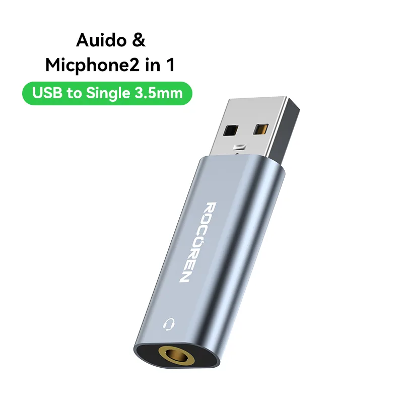 DRIVE DE AUDIO USB A SINGLE 3.5MM ROCOREN