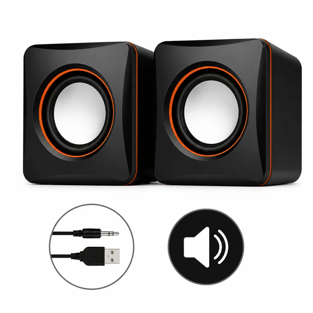 CAIXA DE SOM B-MAX USB 3W BM-S205 PRETO