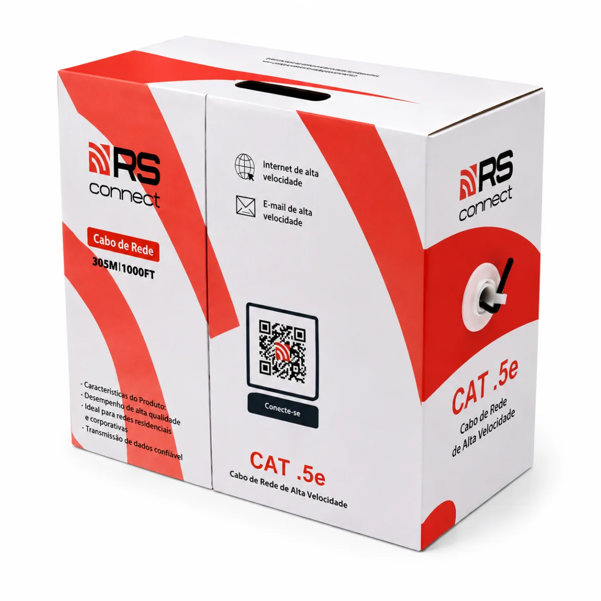 CABO DE REDE CAT5E RS CONNECT COBREADO P/ METRO