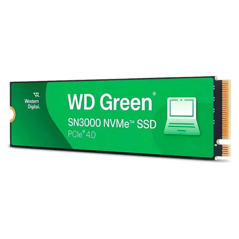 M2 NVME 1TB WD GREEN, GEN4, LEITURA 5000 MB/S, GRAVAÇÃO 4200 MB/S - WDS100T4G0E
