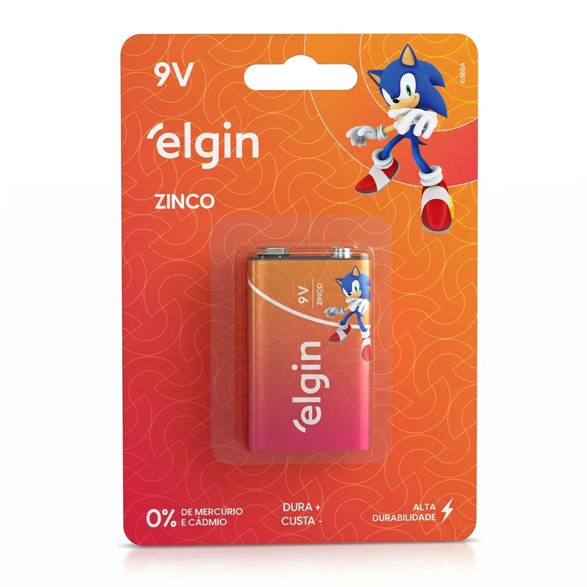 BATERIA COMUM 9V ELGIN