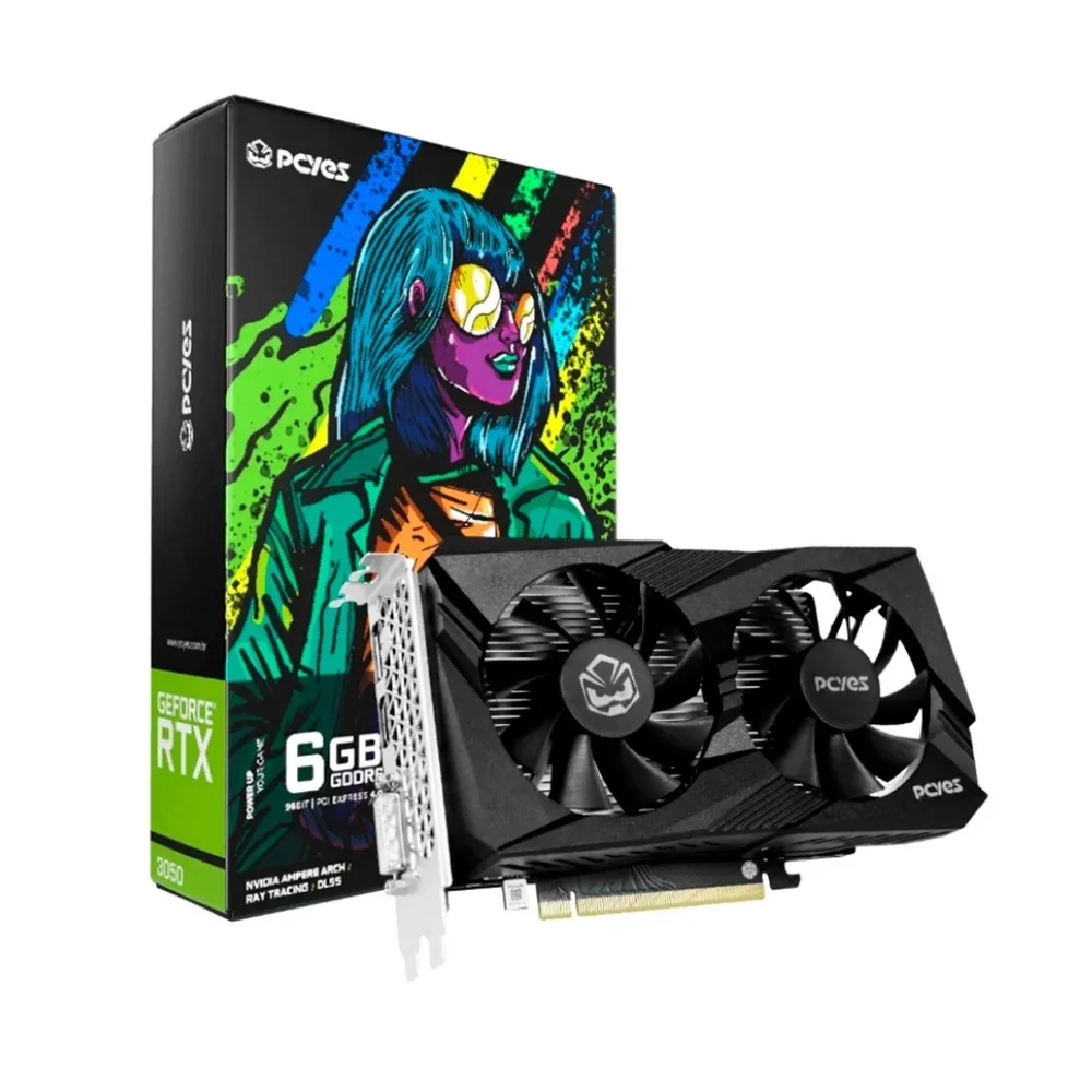 PLACA DE VIDEO PCYES GEFORCE RTX 3050 6GB GDDR6