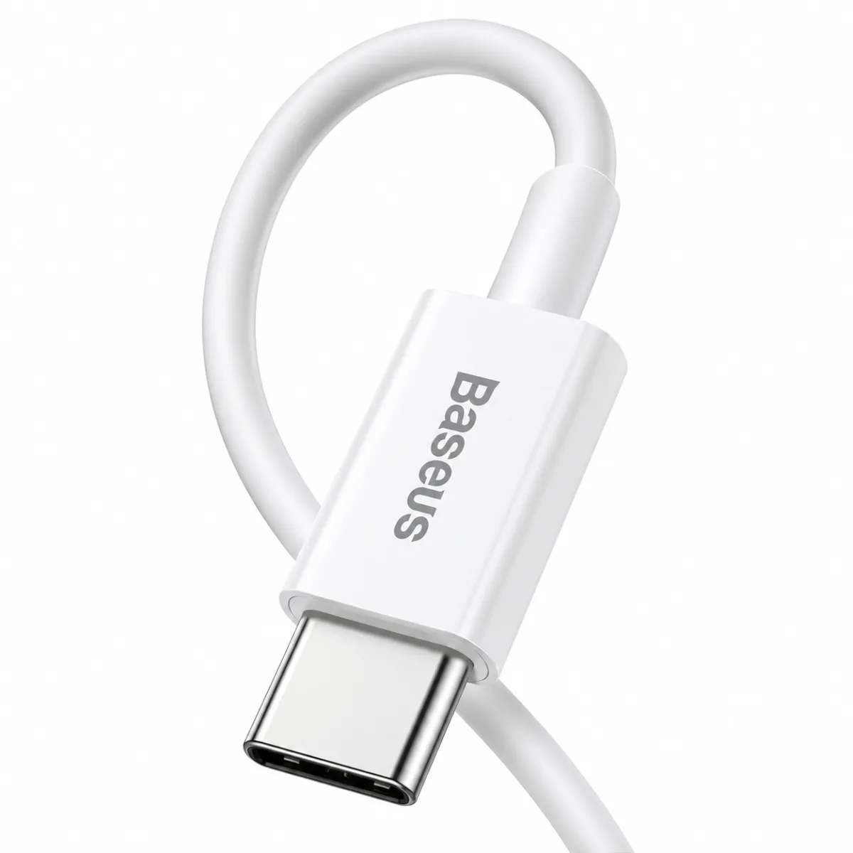 CABO CARREGADOR IPHONE USB C P/ LIGHTNING BASEUS TPE 20W 1.2M - BRANCO