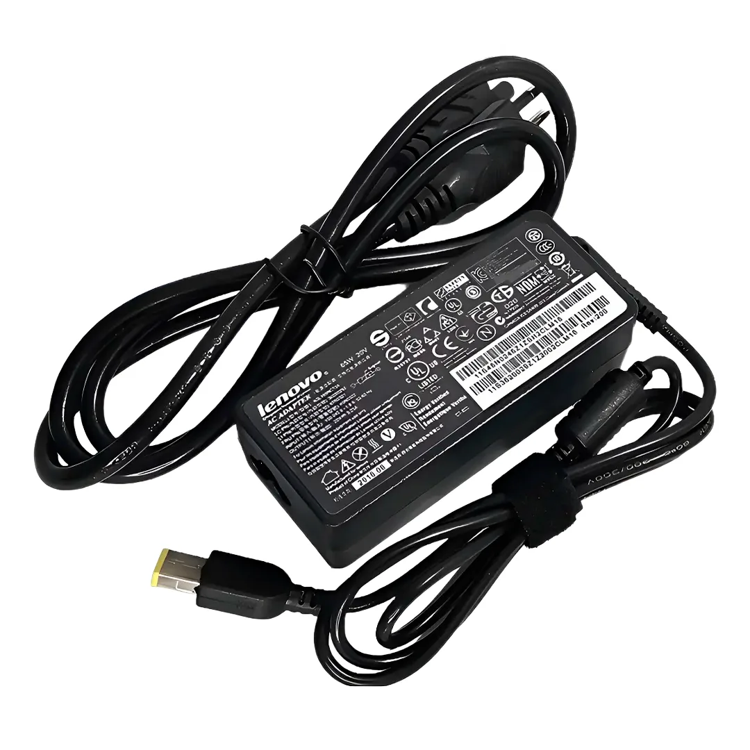 CARREGADOR LENOVO PINO RETANGULAR 20V 3.25A 65W 