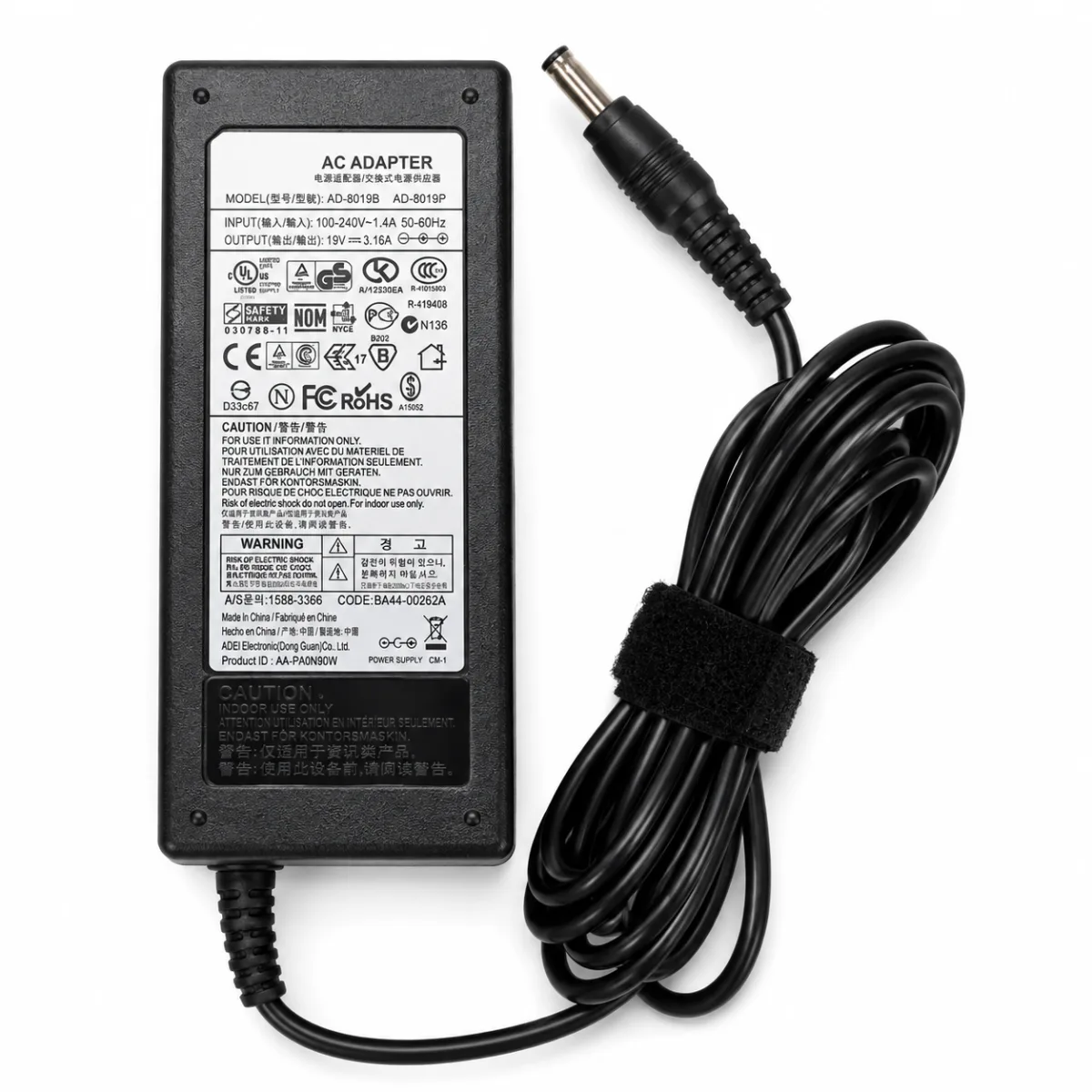 CARREGADOR SAMSUNG 19V 3.16A 60W (5.5*3.0) 
