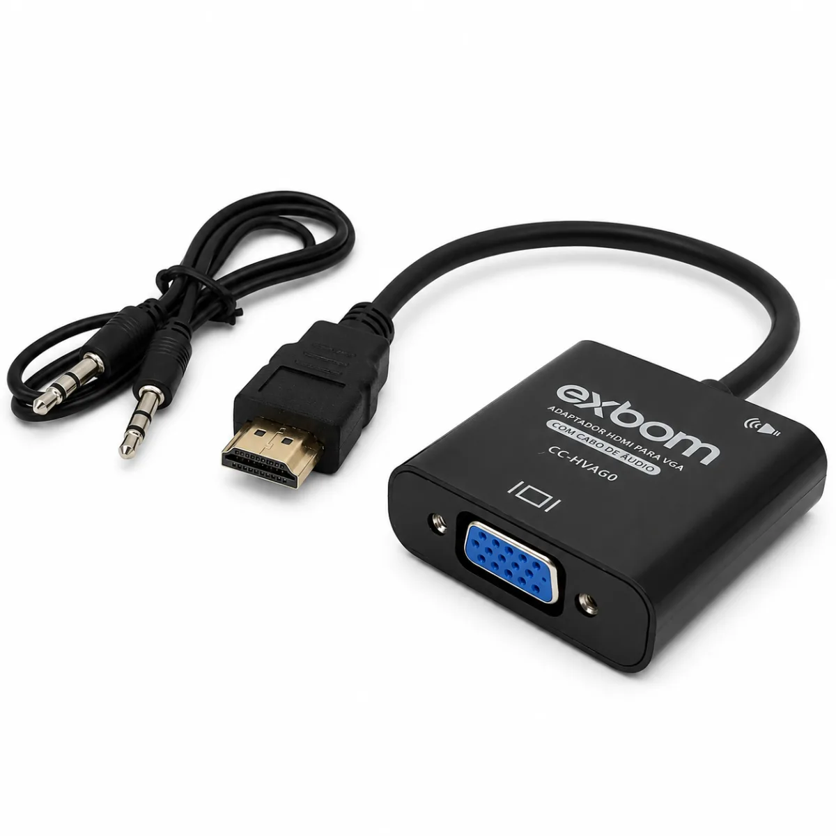 CONVERSOR HDMI PARA VGA COM AUDIO EXBOM — imagem 1
