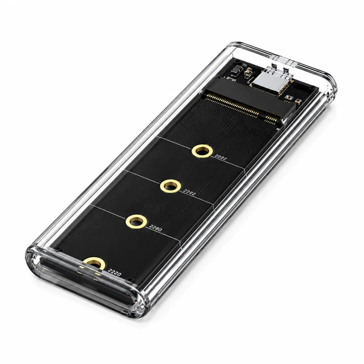 CASE M.2 SATA USB 3.0 - TRANSPARENTE