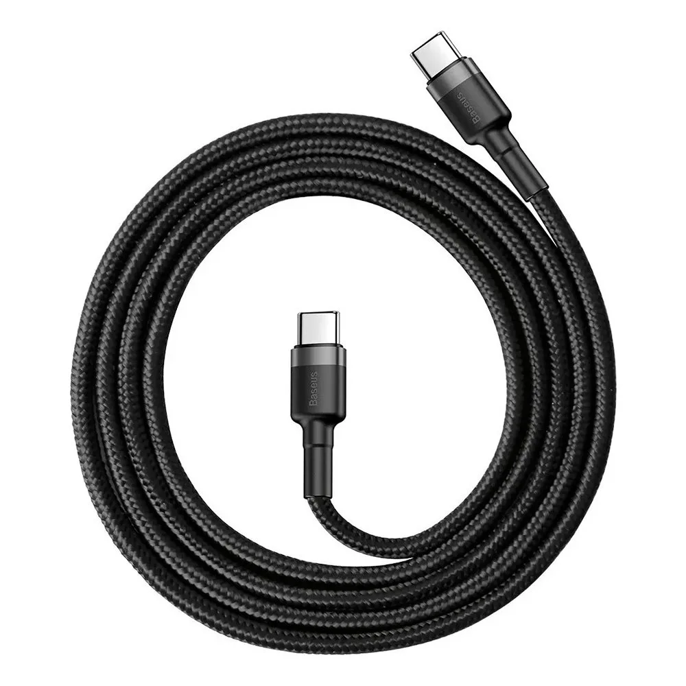 CABO CARREGADOR USB C P/ USB C BASEUS 60W 1M PRETO