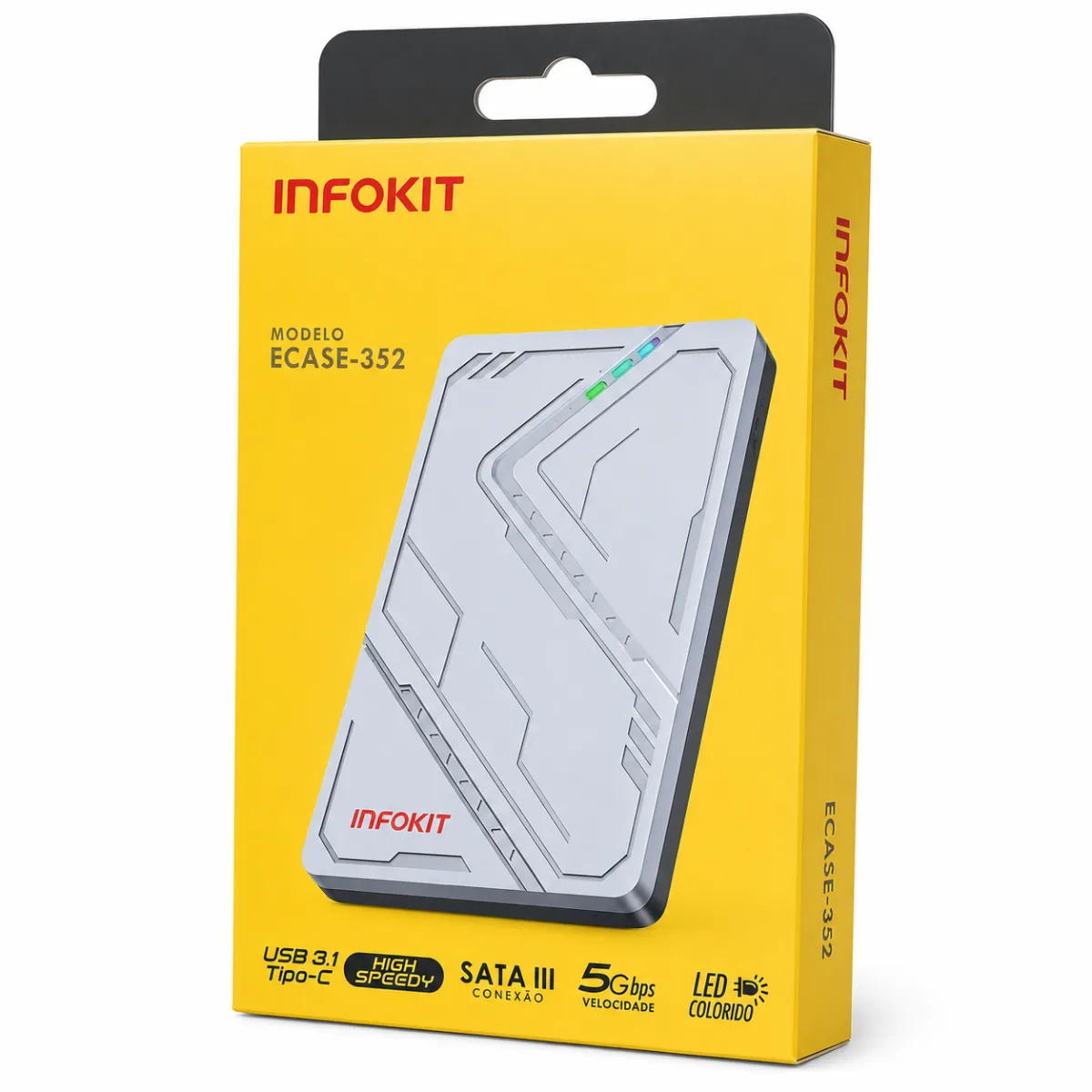 CASE HD/SSD USB 3.1 INFOKIT ECASE-352 (CINZA)