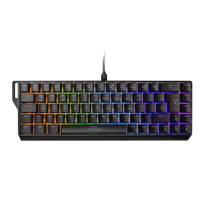 TECLADO MAGNETICO PICHAU VIRGO PRO, ARGB, SWITCH VERMELHO, PRETO, PG-VRGP-BL01