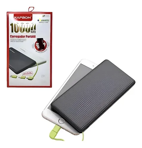 POWER BANK KAPBOM 10.000MAH KA-951, PRETO