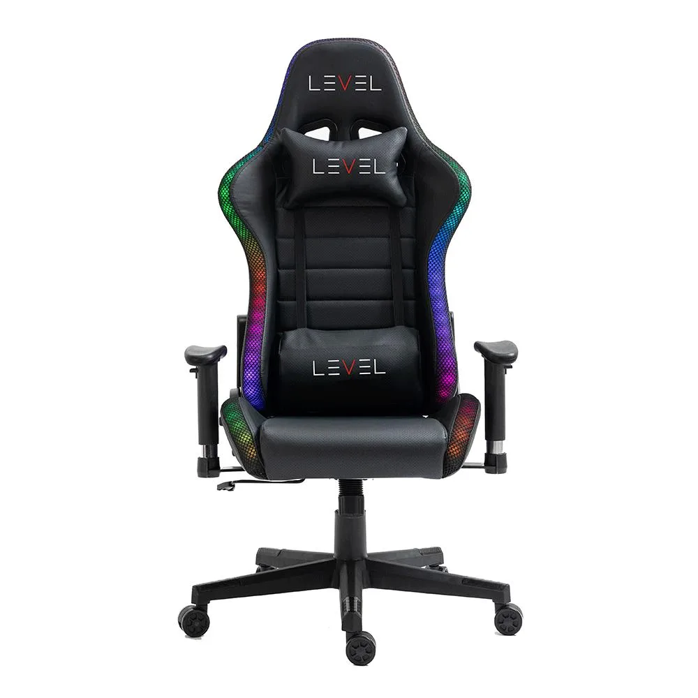 CADEIRA GAMER LEVEL LVC01DN PRETO/RGB