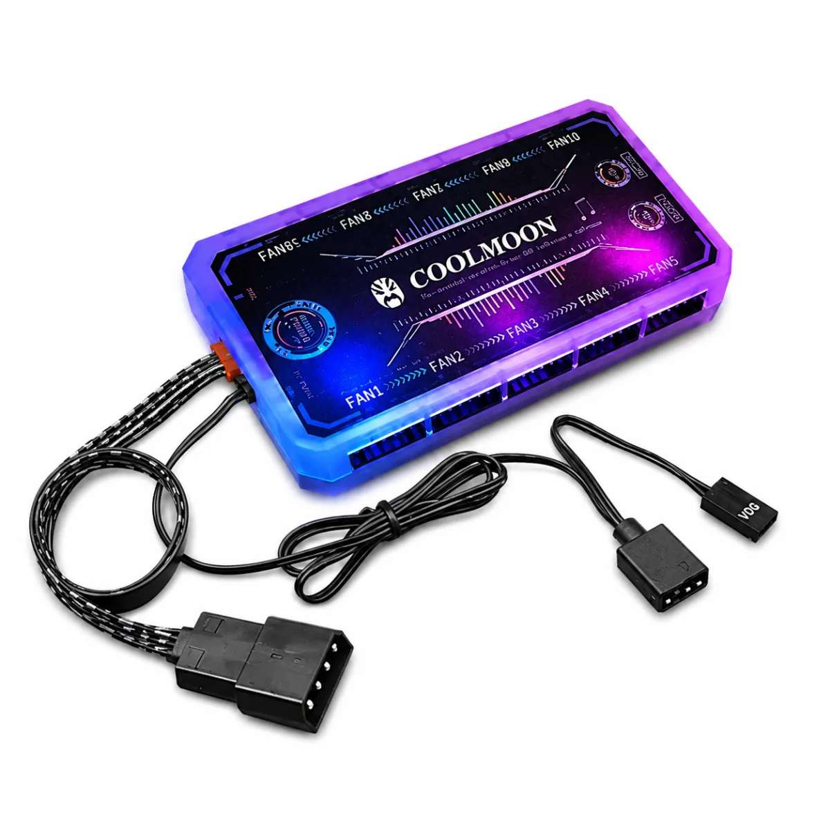 CONTROLADORA COOLMOON RGB 6PIN X 10 FANS