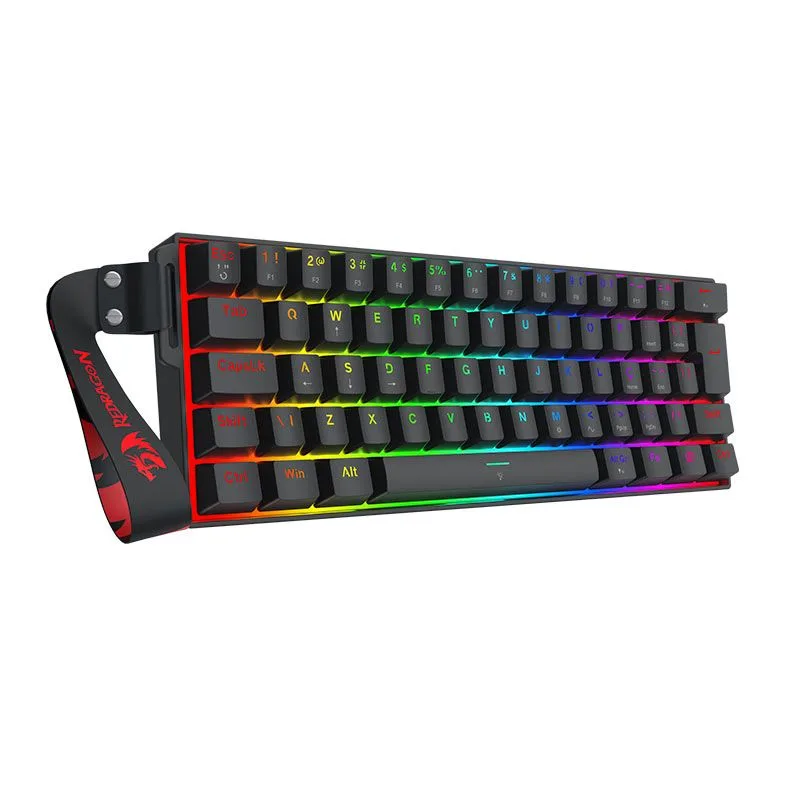 TECLADO MAGNÉTICO FIZZ RGB REDRAGON, 8000HZ, ALÇA DECORATIVA, PRETO, K617RGB